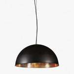 Alfresco Dome Ceiling Pendant Lamp Black and Copper