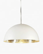 Alfresco Dome Ceiling Pendant White and Silver