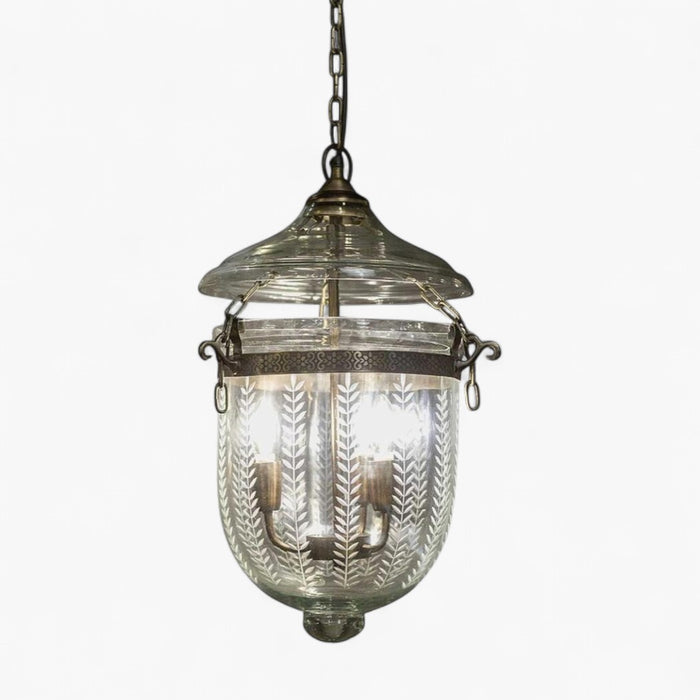 Bell Jar Ceiling Pendant Small Brass