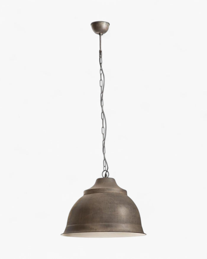 Brasserie Overhead Ceiling Pendant Large Rust