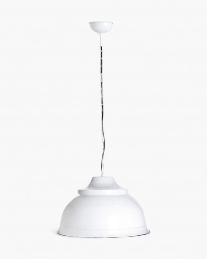 Brasserie Overhead Ceiling Pendant Large White