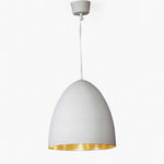Egg Ceiling Pendant White and Silver
