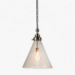 Gadsden Ceiling Pendant Medium Silver with Clear Glass
