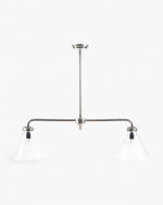 Gadsden Two Arm Ceiling Pendant Antique Silver