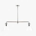 Gadsden Two Arm Ceiling Pendant Antique Silver