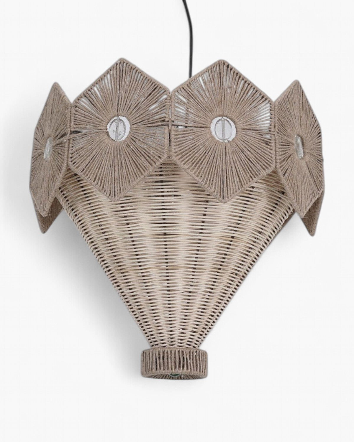 Havana Rattan and Jute Chandelier