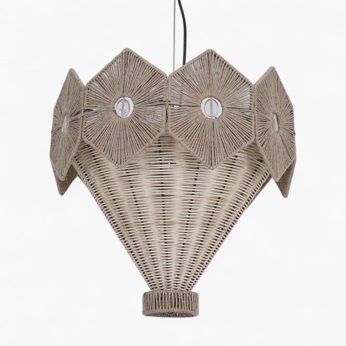 Havana Rattan and Jute Chandelier