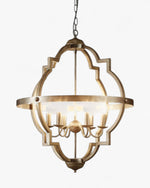 Hyatt Ceiling Pendant Extra Large Rust Brown and Silver Black