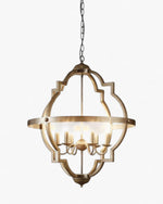 Hyatt Ceiling Pendant Large Rust Brown and Silver Black