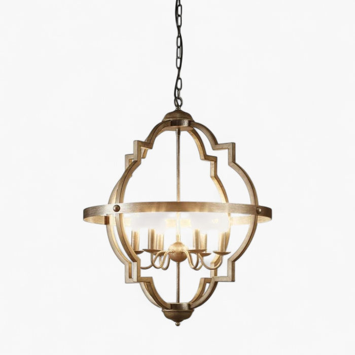 Hyatt Ceiling Pendant Large Rust Brown and Silver Black