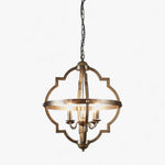 Hyatt Ceiling Pendant Medium Rust Brown and Silver Black