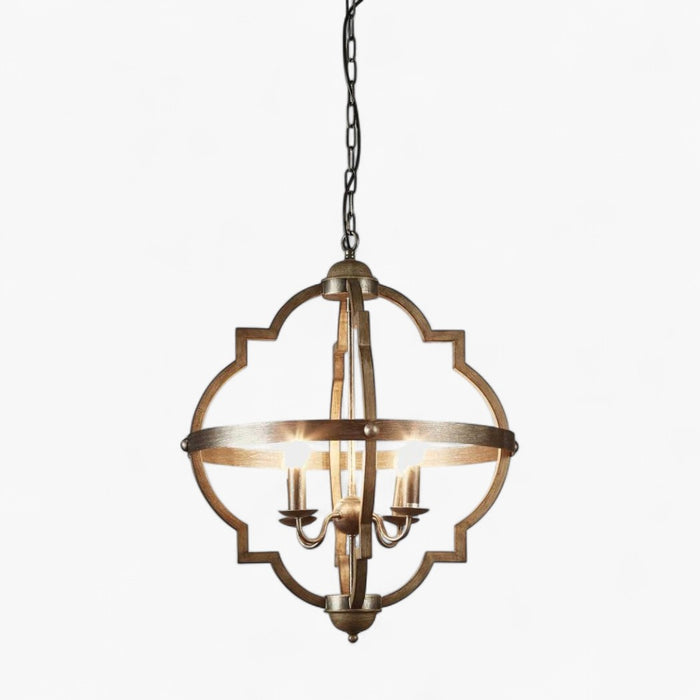 Hyatt Ceiling Pendant Medium Rust Brown and Silver Black