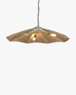 Melville Ceiling Pendant Hammered Large Antique Brass