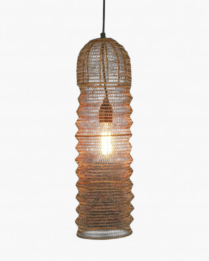 Monash Wire Mesh Ceiling Pendant Brass