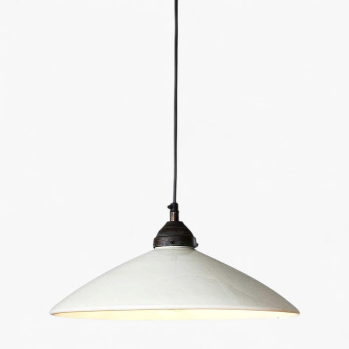 Newport Ceramic Dish Ceiling Pendant Large White