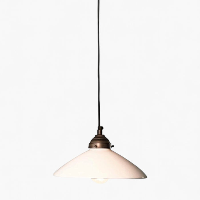 Newport Ceramic Dish Ceiling Pendant Medium White