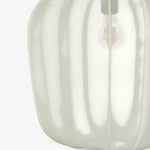 PUMPKIN CEILING PENDANT LARGE IVORY with Black Cord Drop