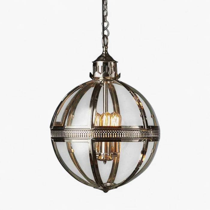 Saxon Ceiling Pendant Medium Shiny Nickel