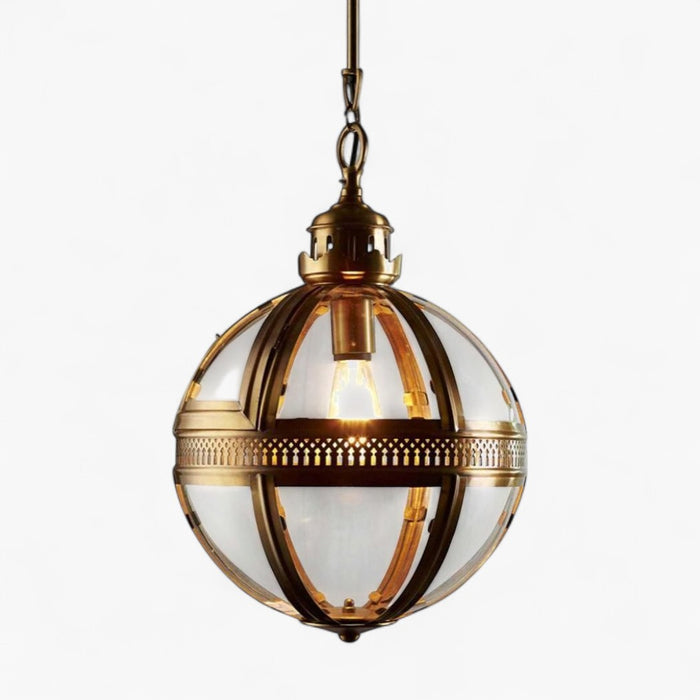 Saxon Ceiling Pendant Small Antique Brass