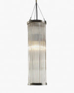 Verre Glass Ceiling Pendant Large Nickel