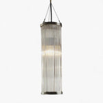 Verre Glass Ceiling Pendant Large Nickel