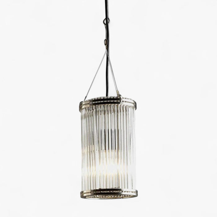 Verre Glass Ceiling Pendant Small Nickel