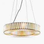 White Moon Ceiling Pendant Large Brass