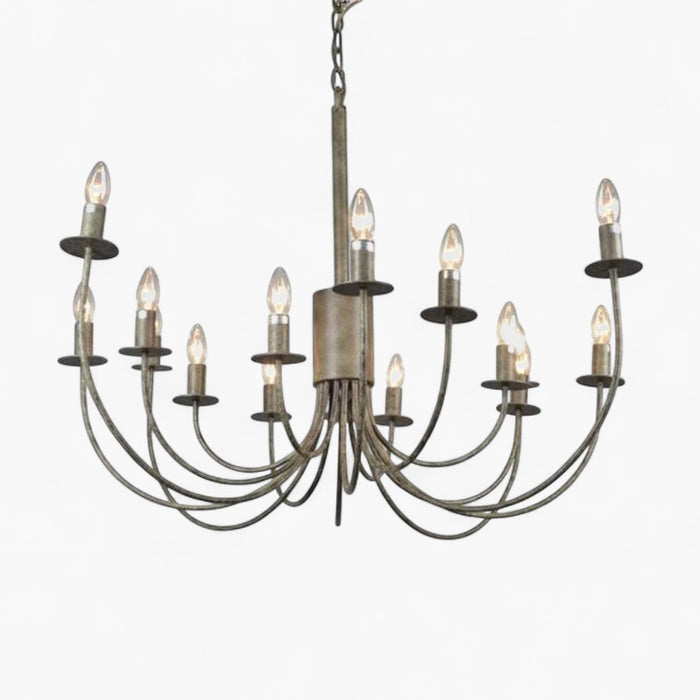 16 Arm Taupe Iron Chandelier 16 Lights