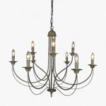 9 Arm Taupe Iron Chandelier 9 Lights