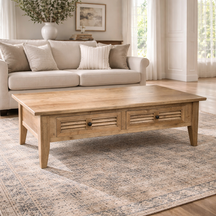 Oak Louvre Coffee Table