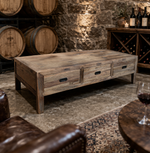 Recycled Elm 6 Drawer Coffee Table