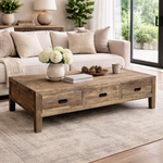 Recycled Elm 6 Drawer Coffee Table