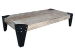 Recycled Elm and Iron Legs Coffee Table