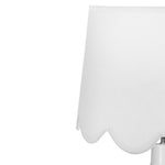 Scallop White Fabric Shade Set/2