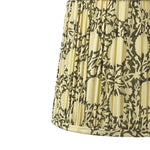 Clover Pleated Shade detail of hand-block printed floral pattern