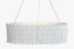 Wood Candlestick Oval Chandelier