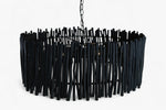 Wood Candlestick Round Chandelier