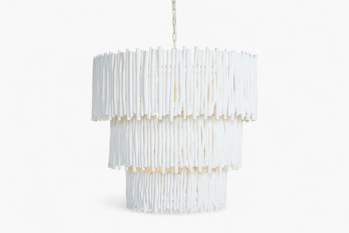 Wood Candlestick Tiered Chandelier