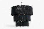Wood Candlestick Tiered Chandelier