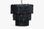 Wood Candlestick Tiered Chandelier
